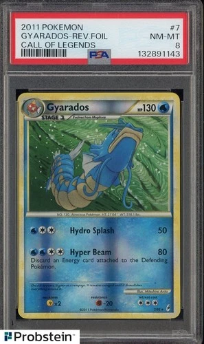 2011 Pokemon Call Of Legends #7 Gyarados Reverse Foil PSA 8 NM-MT