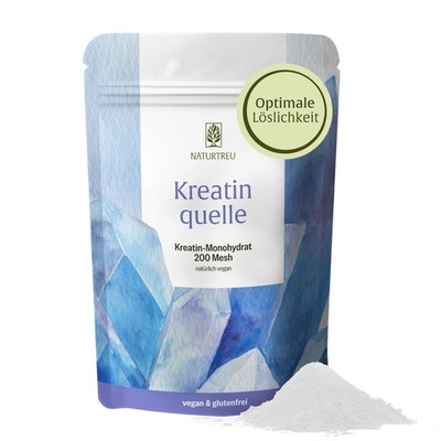 Kreatin Monohydrat Pulver 500g rein vegan hochdosiert Kreatinquelle NATURTREU 
