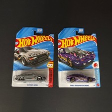 Hot Wheels JDM Toyota Lot Of 2: Silver 82 Supra Purple AE86 Sprinter Trueno