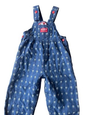 vintage OshKoshキッズ花柄オーバーオール kids】希少 80年代頃 USA製