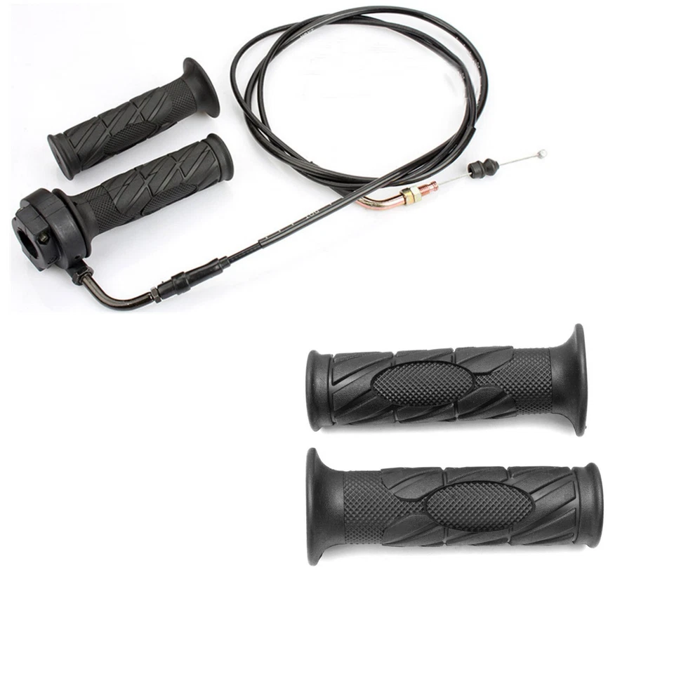Left & Right Handle Bar Grip For Gy6 50cc 150cc Scooters Mopeds W/Throttle Cable - Image 2 of 4