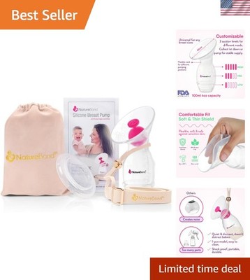 Ultimate Silicone Breast Pump Package with Strap, Pouch & Instructions - 100ml