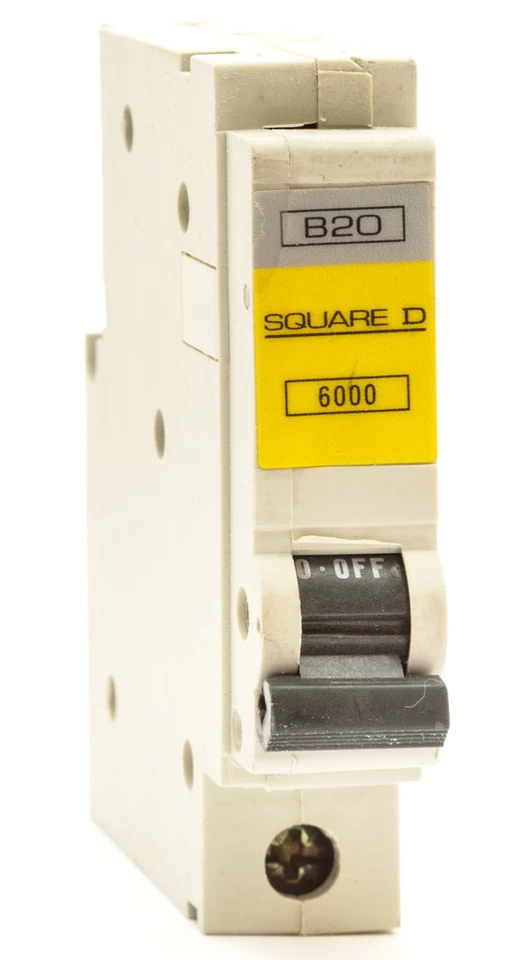 SQUARE D 20 AMP B CURVE 6kA MCB BREAKER QOE 6000 B20 20A QO QO120EB6 - Image 2 of 4
