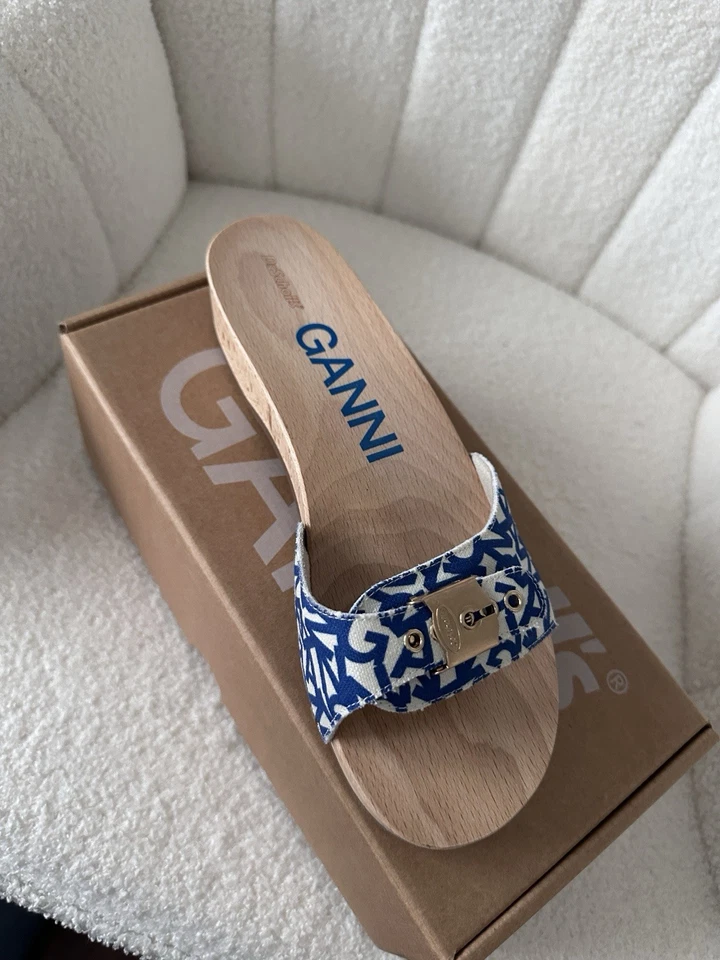 Sapatos femininos Dr Scholls X Ganni azul tamanho 9 - Imagem 3 de 4