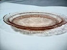 Vintage Pink Depression Glass Oval Platter Cherry Blossom Jeanette Glass