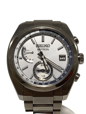 Seiko Titanium White Silver Analog Mens Wristwatch Quartz 8B63 0BA0 Watch