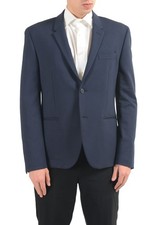 Versace Collection Men's Blue Two Button Blazer Sport Coat Size 38 40 42 44 46