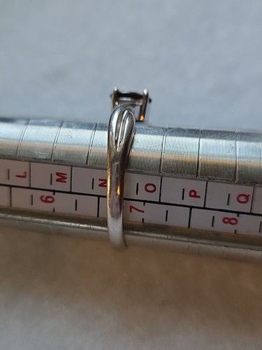 STERLING SILBER 925 ECHTER DUNKELBLAUER SAPHIR RING GRÖSSE 6,75 BB - Bild 3 von 7