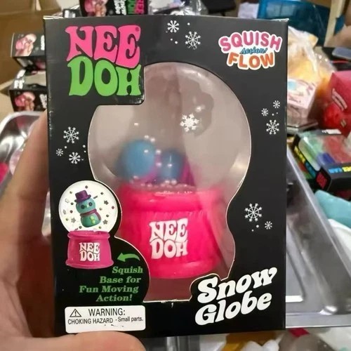 Nee-Doh-Snow Globe , Squishy Christmas Flow Snow Globe Squeeze Toy,