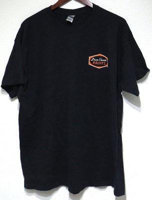 #ad Gildan Dunn Edwards Paints ORANGE CAR black t shirt XL $28.00
