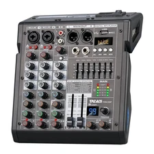 Audio Mixer, 4 Channel Sound Board Mixing Console with 99-Bit DSP, 7-Band Eq ...
