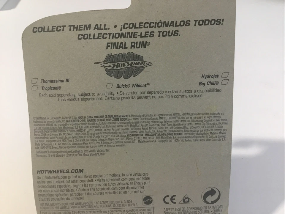 Hot Wheels-Final Run 2005-Thomassima III ~ Black with Flames~G6798-0715 (C4982) - Image 4 of 4