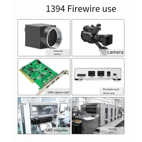Câble Firewire 1,8 M, Noir, Câble IEEE 1394 Firewire 400 vers Firewire 400 5622 - Photo 5/6
