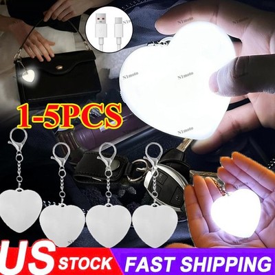 1~5X Heart Pattern Touch Sensing Light Portable Handbag Light LED Creative Gifts