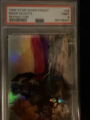 1996 Star Wars Finest Refractor #33 Biker Scouts PSA 9