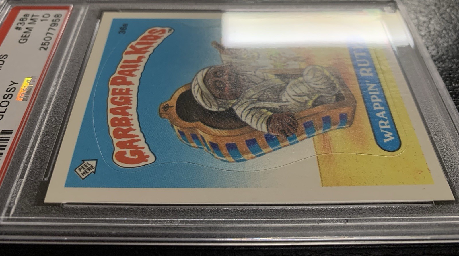 1985 Garbage Pail Kids Wrappin’ Ruth 36a PSA 10 GEM MINT-RARE GLOSSY CARD!! TWT view 6