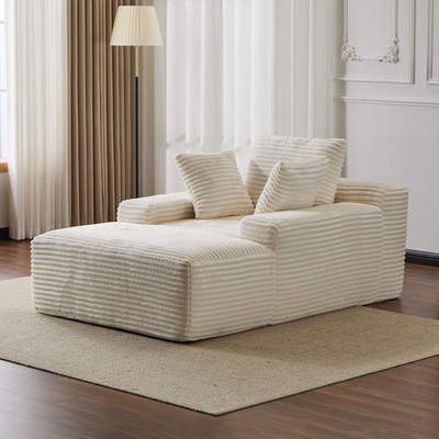 Oversized Chaise Lounge Chair Cozy Cloud Couch, Modern Plush Corduroy Upholstere