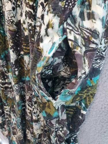 Abito donna Ulla Popken stampa tropicale maglia linea A impero taglia 24/26 nuovo con etichette - Foto 19 di 21