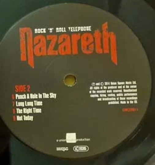 Nazareth Rock 'N' Roll Telephone Double Vinyl LP Gfold UK 2014 Union Square EX - Image 2 of 2