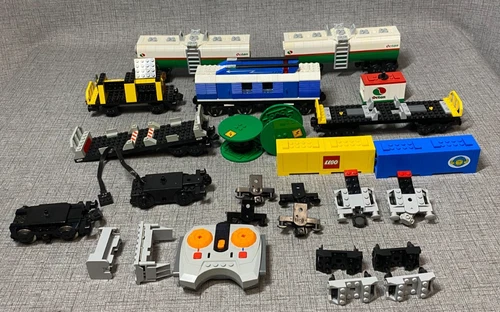Various Lego City Train Cars extra parts remote lot some Vintage