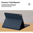 Slim Twill Navy Keyboard Case for iPad Pro 12.9 6th 5th 4th 3rd Gen