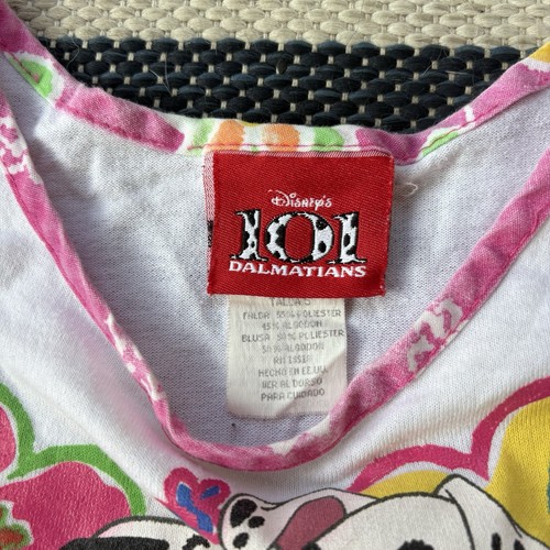 Abito smanicato cotone vintage anni 90 101 Dalmations Disney bambina taglia 5 - Foto 4 di 7