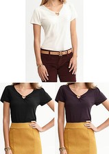 NWT Banana Republic New 45.00 Women Clip-neck Shirred Top Size XS, S, M
