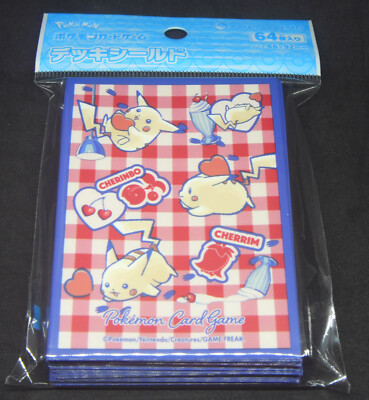 Japan Pokemon Center Limited Pikachu & Heart Card Sleeves (64 pcs)