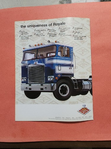 1970's? DIAMOND REO Truck Brochure ROYALE CAB-OVER - Picture 5 of 6