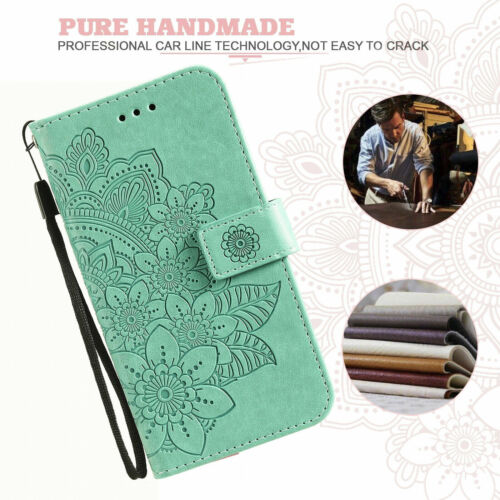 Luxury Flip Embossed Flower Wallet Cover Case For 11 12 13 14 15 Pro Max XR 7 8 - Picture 18 of 66