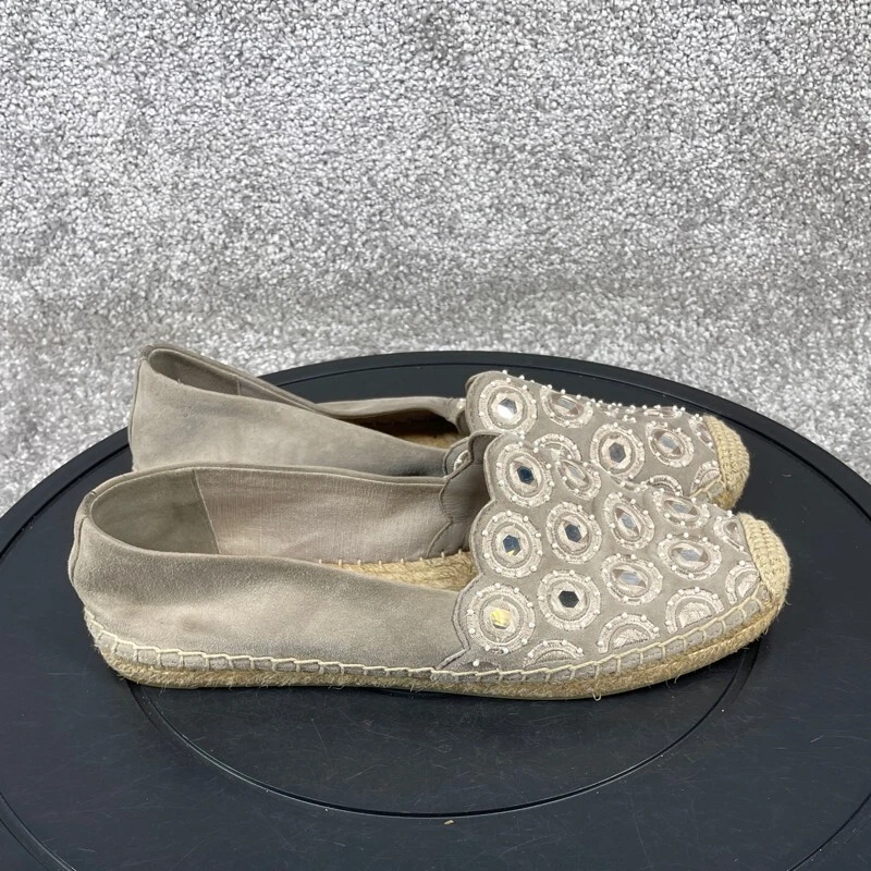 Chinelo Tory Burch Feminino Tamanho 8 Yasmin Balé Bege Camurça - Imagem 3 de 4