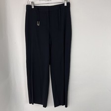 Vintage Express Pants Size 5/6 Cropped Straight Leg Mid Rise Black Lightweight