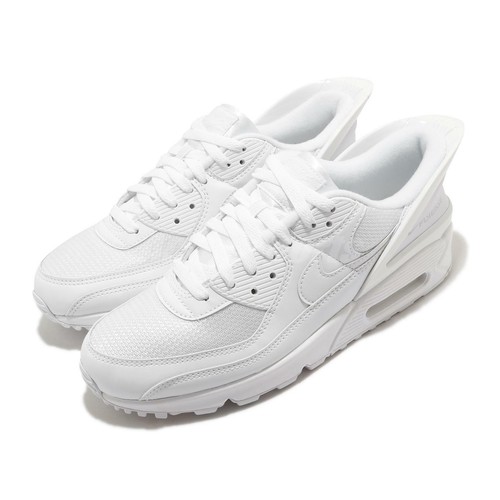 Nike Air Max 90 flyease Triple Blanco Hombres Cordones Casuales Zapatos  Tenis CU0814-102 | eBay