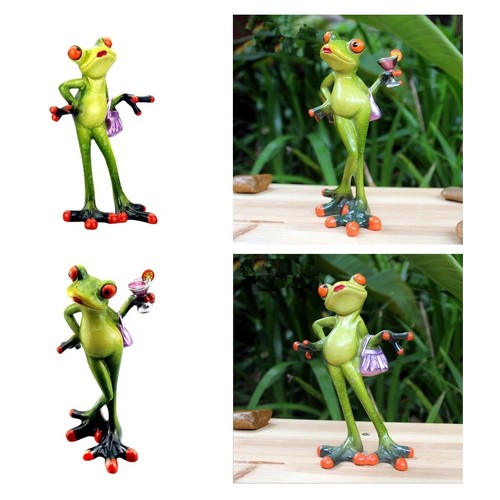 Harz-Frosch Figuren Set – Niedliche Dekofiguren Für Garten, Wohnung & Als Geschenk