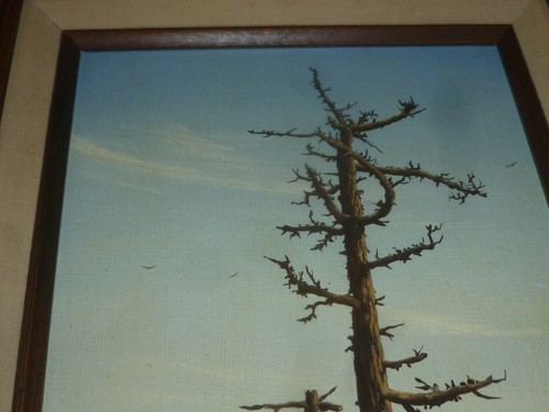 PINTURA AL ÓLEO REALISTA PAISAJE LLANO VINTAGE ENMARCADA MICHAEL SARRAILLE FIRMADA - Imagen 3 de 6