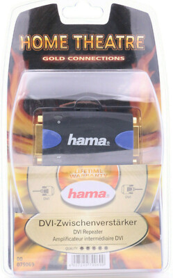 Hama DVI Zwischenverstärker Extender Signalverstärker Booster Heimkino PC 618
