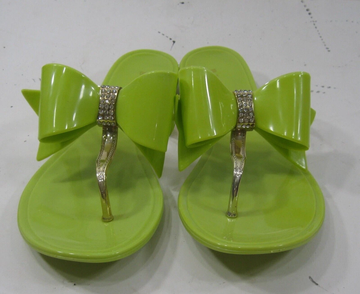 Green Jelly Flip Flops main image 0