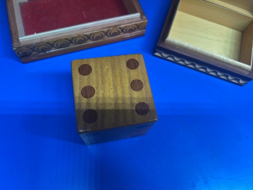 Dados de madera vintage y cajas decorativas de madera - Imagen 7 de 10