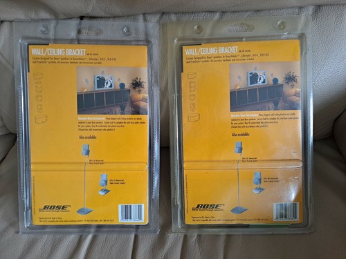 Bose UB-20 Wall/Ceiling Bracket x2 in RARE SILVER Colour Brand New Genuine BOSE - Picture 2 of 3
