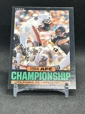 1985 Topps #8 1984 AFC Championship CCG Dolphins / Steelers 🏈