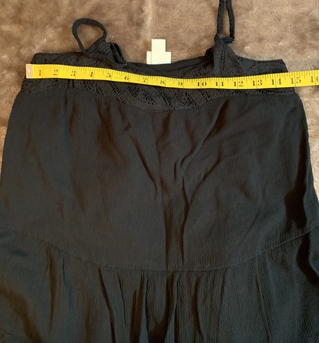 MOSSIMO Adj SPAGHETTI STRAP BLACK Lined Top Womens/Jrs XS - Picture 6 of 7