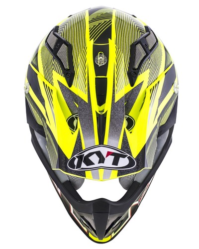 CASCO KYT STRIKE EAGLE RAYA AMARILLO FLOU MX - ACU ESTAMPADO ORO - KY/SE-ST - Imagen 5 de 6