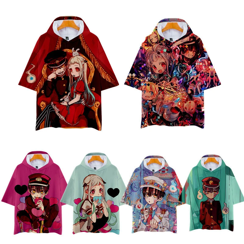 Anime Toilet-Bound Hanako-kun Shirt Hoodie Unisex Adult Casual Hooded T-Shirt