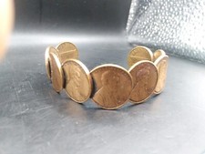 Vintage Copper USA One Cent Coin Bangle Native American Style
