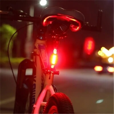 Fanale posteriore per bici a LED ricaricabile USB luminoso torcia di sicurezza per bicicletta posteriore per bicicletta 4 opzioni di modalà luce per strada montagna  18