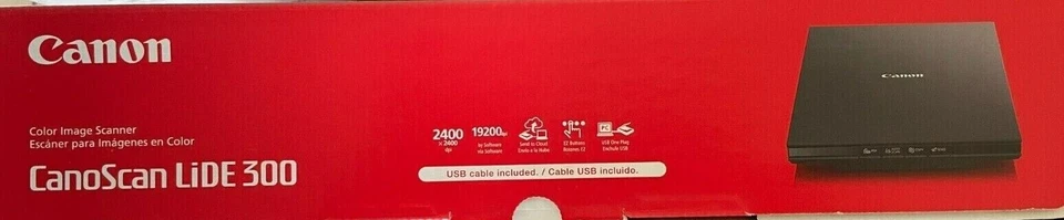 Canon - 2995C002AA - CanoScan LiDE 300 Flatbed Scanner - 2400 dpi Optical - Image 3 of 4