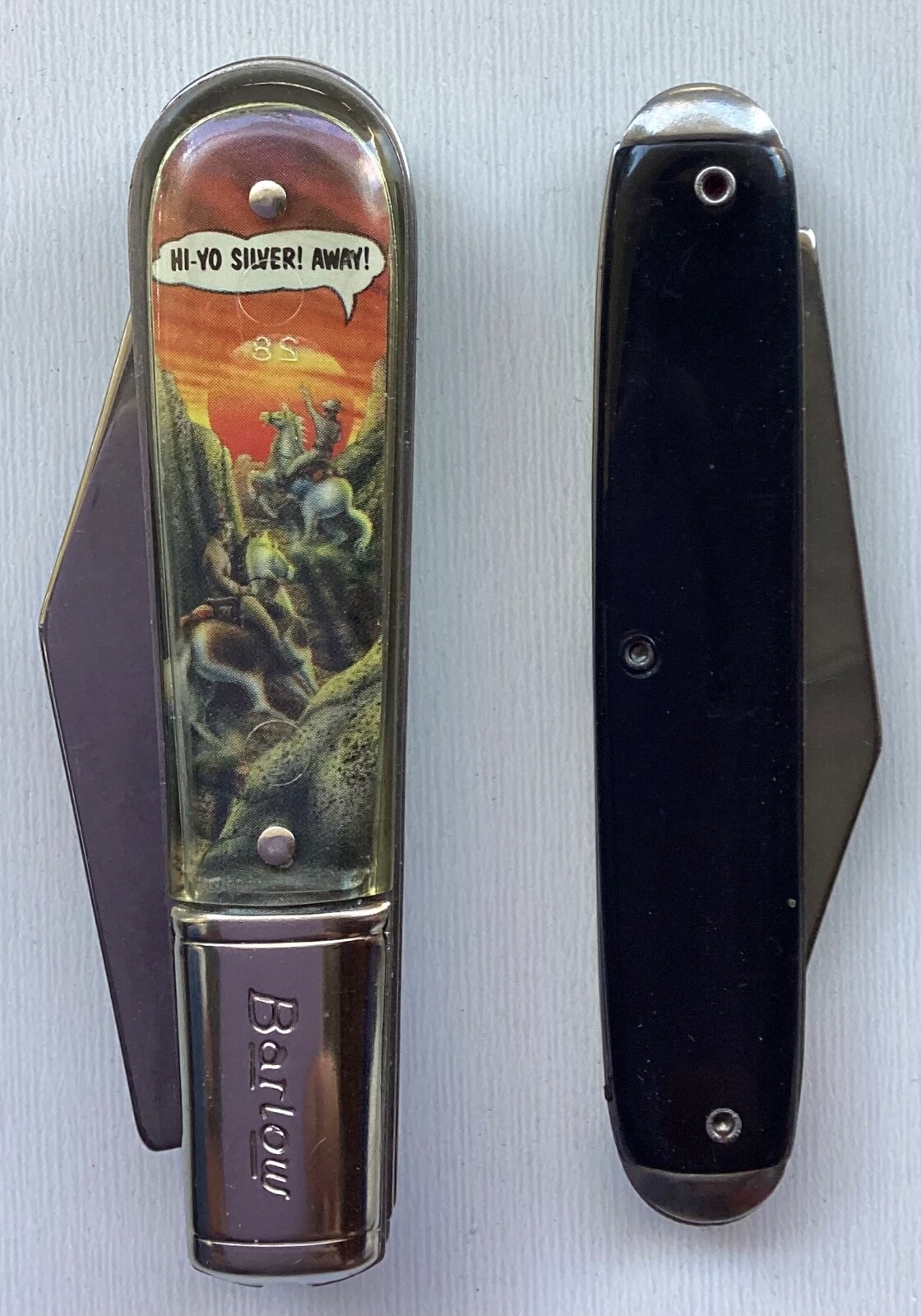 2 Vintage Pocket Knife Tom Mix 1 blade Lone Ranger & Tonto 2 blade