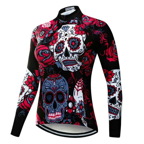Ladies Long Sleeve Cycling Jersey Top Reflective Women's Bike Cycle Shirt S-5XL - Picture 17 of 32