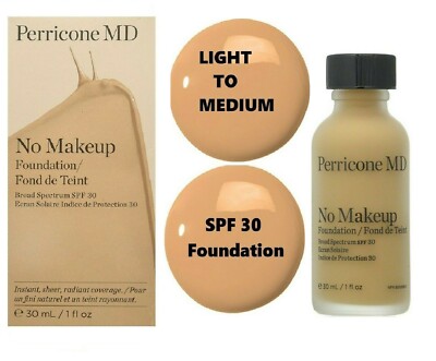 Perricone MD No Makeup Foundation LSF 30 - Light-Medium, 30 ml NON- FETTIG