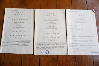 1987 1988 Temporary Speed Restrictions Signal Alterations Eastern Reg Railway